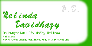 melinda davidhazy business card