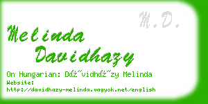 melinda davidhazy business card